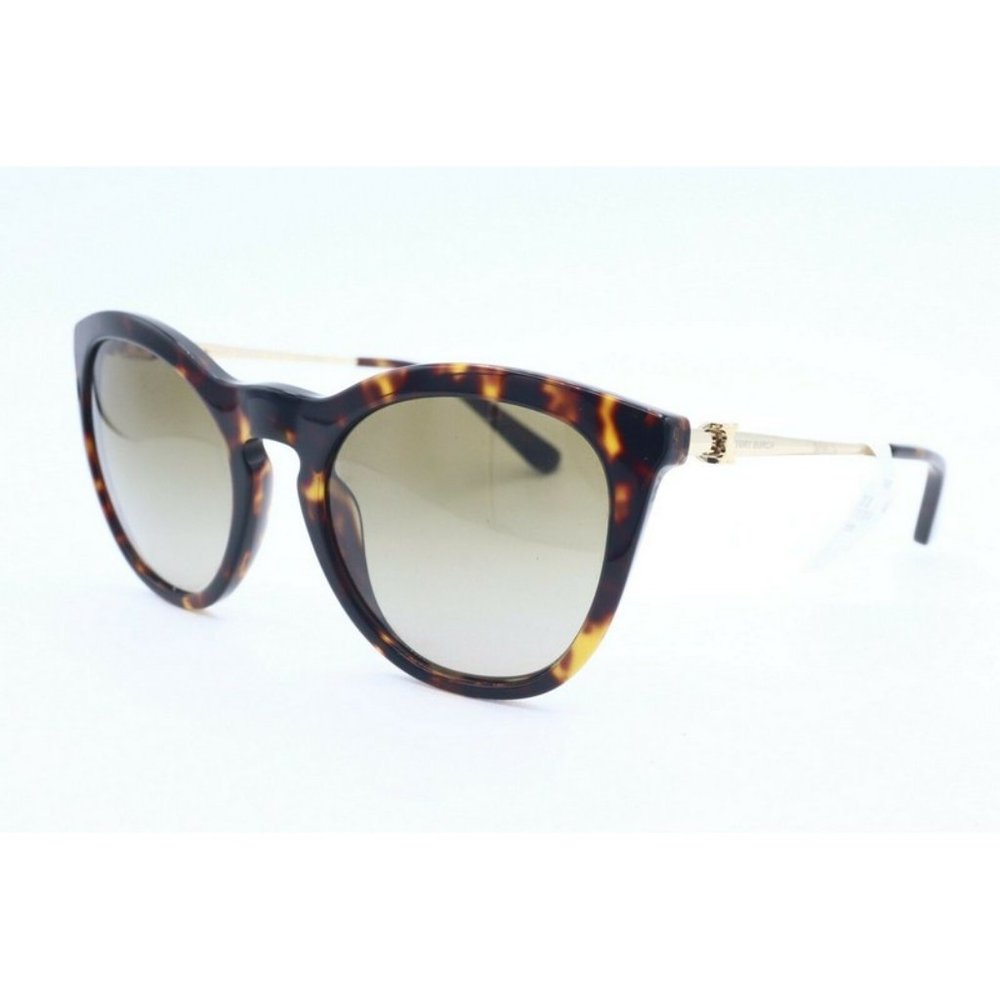 New Tory Burch TY 7137 1728/13 Tortoise Cat Eye Sunglasses Gray Lenses 54mm - Picture 3 of 7
